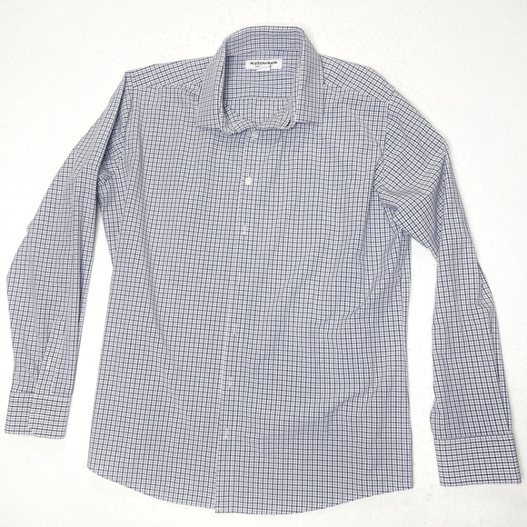 Mizzen+Main Leeward Long Sleeve Button Front Plaid Dress Shirt Large - Picture 1 of 7